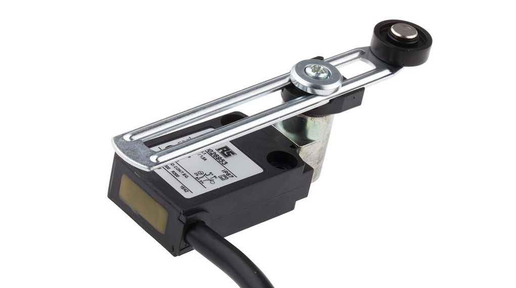Grenswaardeschakelaars, Instelbare rolhendel, Plastic, 1NO / 1NC, 5A, Klikwerking, Kabel